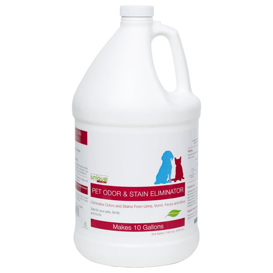 Unique Pet Odor and Stain Eliminator 128 Oz. Concentrate Makes over 10 Gallons of Stain and Odor Remover Animals & Pet Supplies > Pet Supplies > Dog Supplies > Dog Kennels & Runs Unique Manufacturing & Marketing 128 oz. Concentrate  