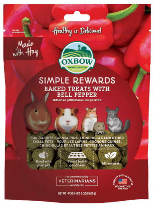 Oxbow® Simple Rewards Baked Treats with Bell Pepper 2 Oz for Small Animal Food Animals & Pet Supplies > Pet Supplies > Small Animal Supplies > Small Animal Food Oxbow Animal Health   