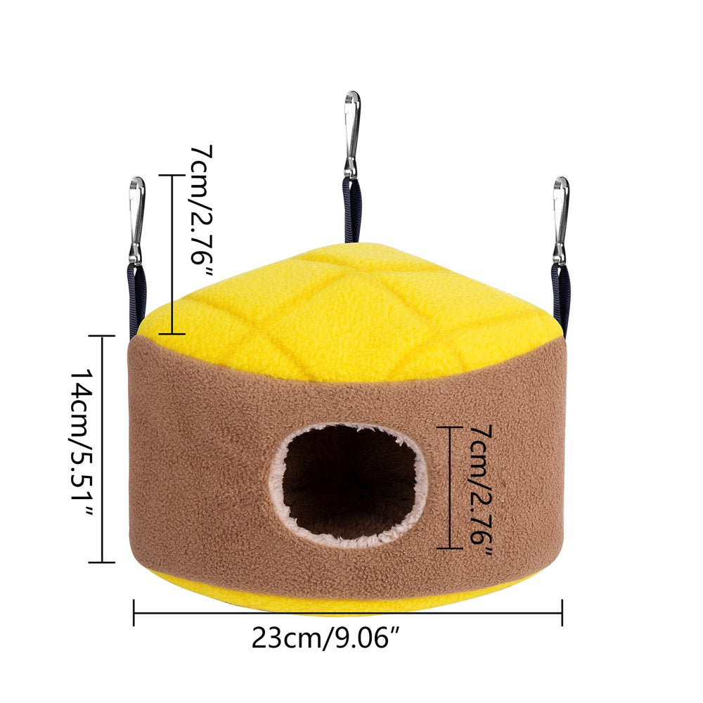 BOOYOU Warm Bird Nest Winter House Snuggle Hut Hanging Hammock Cage Accessories Plush Hideaway for Gerbil Small Parrot Parakeet Cockatiel Budgie Conure Finch Dwarf Hamster Mouse Rat Animals & Pet Supplies > Pet Supplies > Bird Supplies > Bird Cage Accessories BOOYOU   