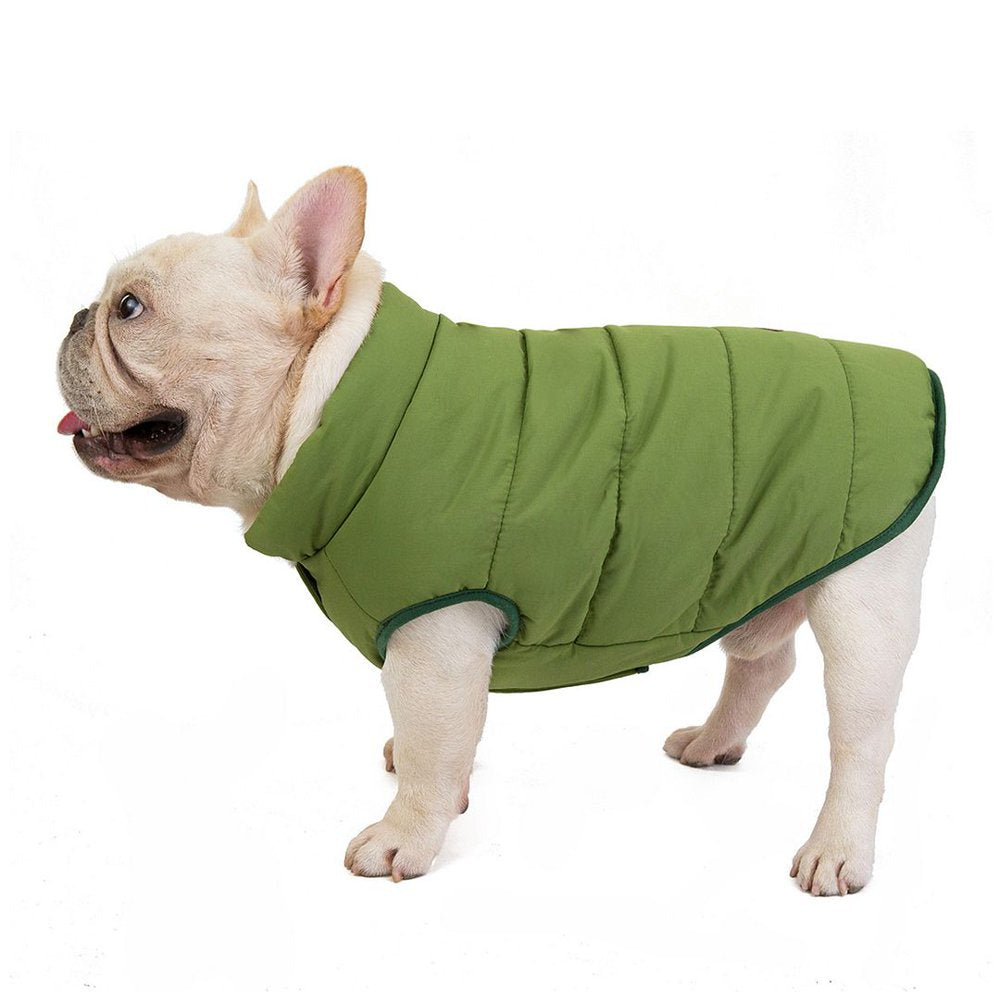 Hiheart Dogs Pet Apparel Padded Water Resistant Windproof Winter Vest for Small Medium Puppies Green XL Animals & Pet Supplies > Pet Supplies > Dog Supplies > Dog Apparel Daai Apparel Co LTD XXL Green 