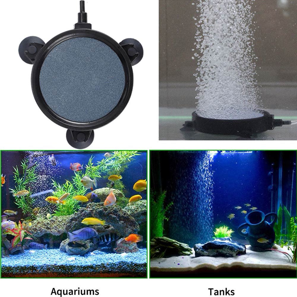 Air Stone Bubble Disc Diffuser with Suction Cup for Aquarium Hydroponics Fish Tank Air Pump