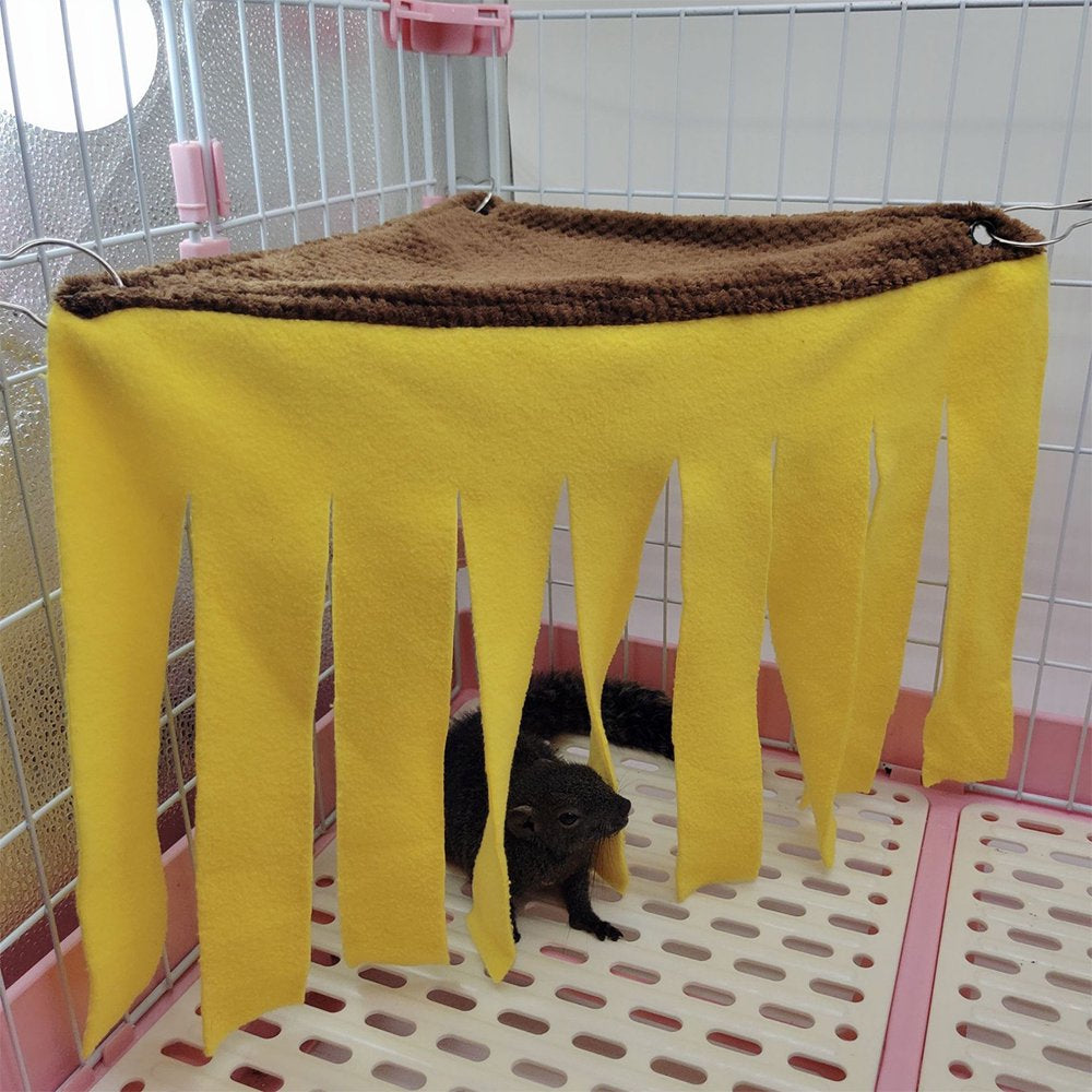 Guinea Pig Hideout Cave with Curtain and Swing with Curtain, Hamster Hideaway Tunnel, Small Animals Cage Accessories Sleeping Habitats Animals & Pet Supplies > Pet Supplies > Small Animal Supplies > Small Animal Habitats & Cages Eyourlife   