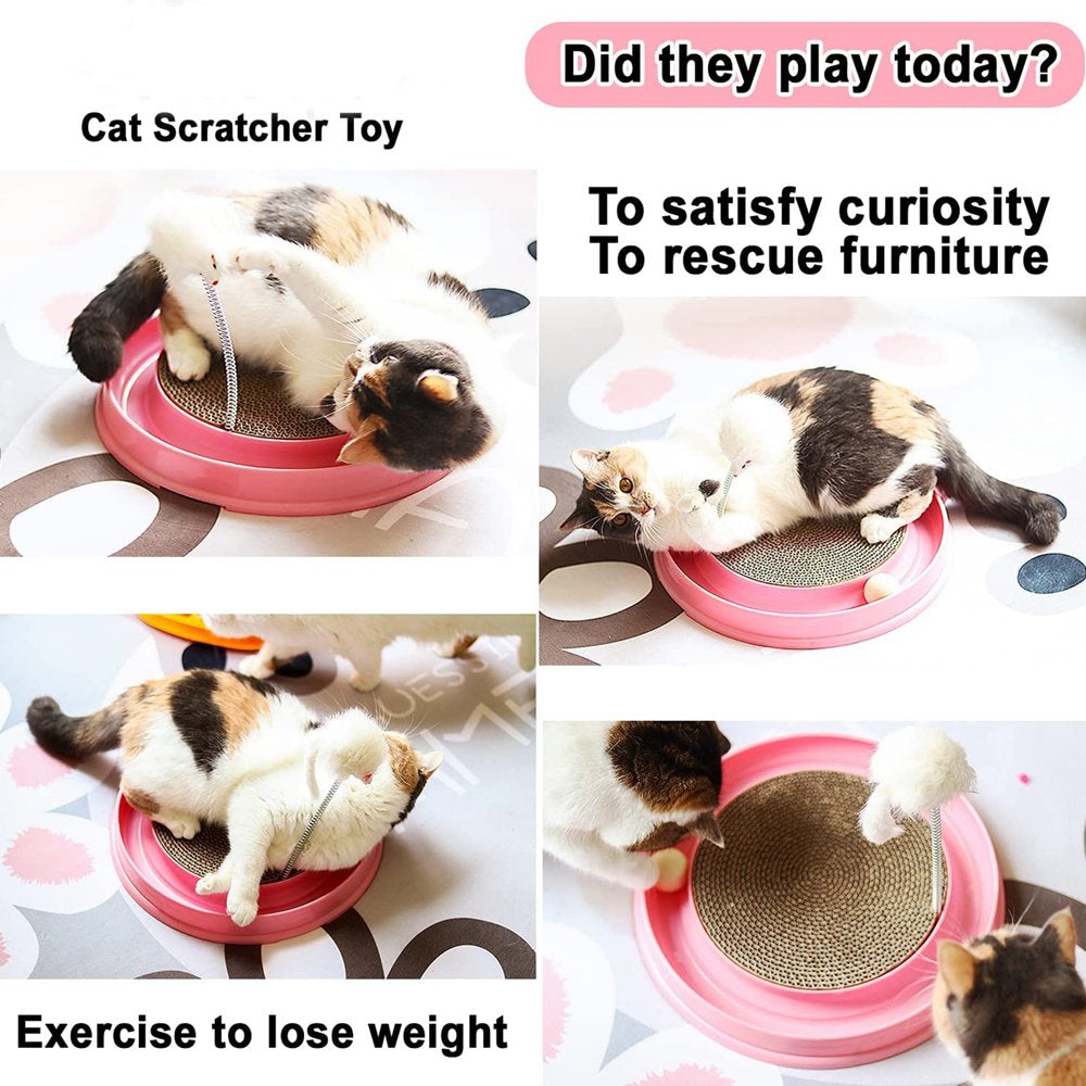 SEMFRI Cat Scratcher Toy Cat Toy Scratch Pad Scratching Toy Post Pad Interactive Training Exercise Mouse Play Toy with Ball Blue Animals & Pet Supplies > Pet Supplies > Cat Supplies > Cat Toys semfri   