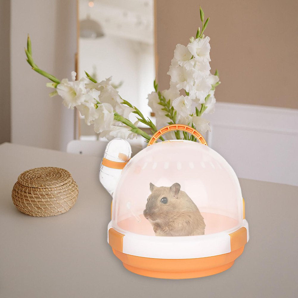 Hamster Carrier Cage,Hamster Carrier Cage Portable Squirrel Outgoing,Pet Rat Carrying Case Small Animal Travel Cages,Outdoor Guinea Handbag Habitat Vacation House,Water Bottle Transparent Animals & Pet Supplies > Pet Supplies > Small Animal Supplies > Small Animal Habitats & Cages Colcolo   