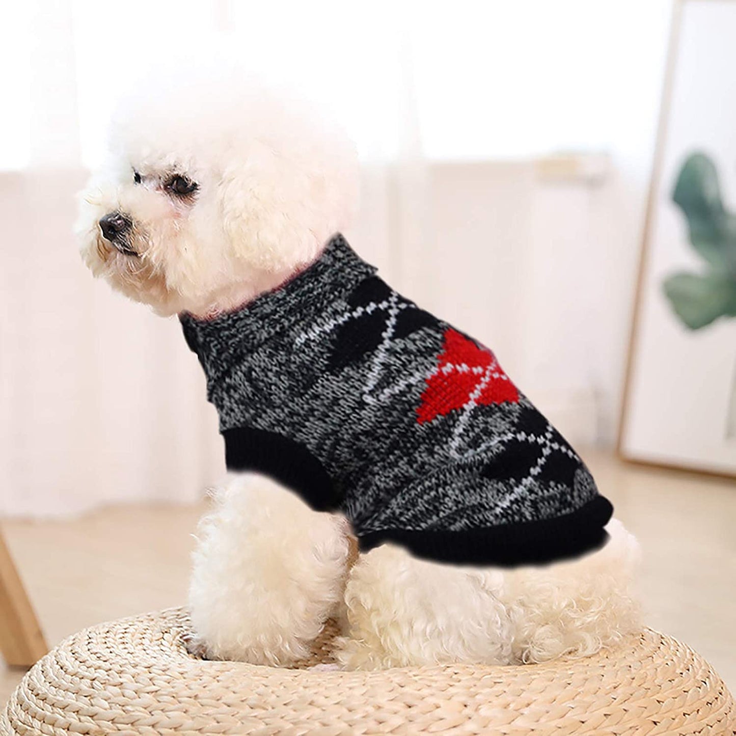 Cnarery Dog Sweater, Soft and Warm Dog Sweater, Dog Winter Coat, Cold Weather Clothes for Small Medium Dogs Cat (Large, Black) Animals & Pet Supplies > Pet Supplies > Dog Supplies > Dog Apparel Cnarery   