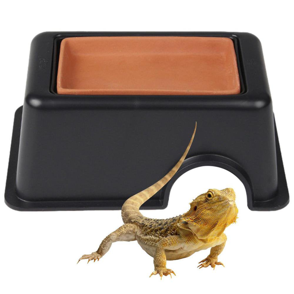 Reptiles House | Hollowed Out Design Reptile Hideout Box | Warm Hideout Home for Snake, Gecko, Lizard, Chameleon, Sink Humidifier Cave Accessories