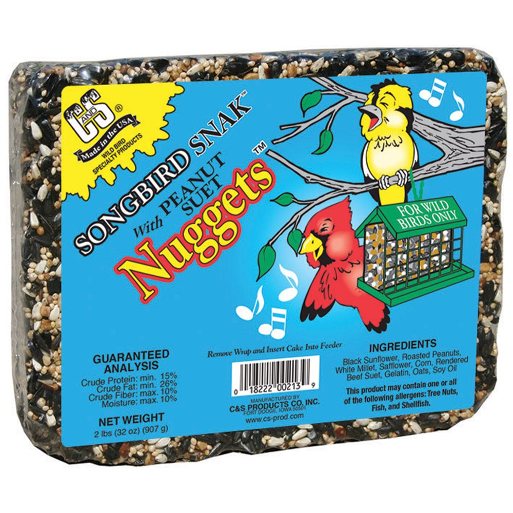 C&S Songbird Seed & Suet Snak, 36 Oz, Wild Bird Food, 6 Pack Animals & Pet Supplies > Pet Supplies > Bird Supplies > Bird Food Central Garden and Pet   