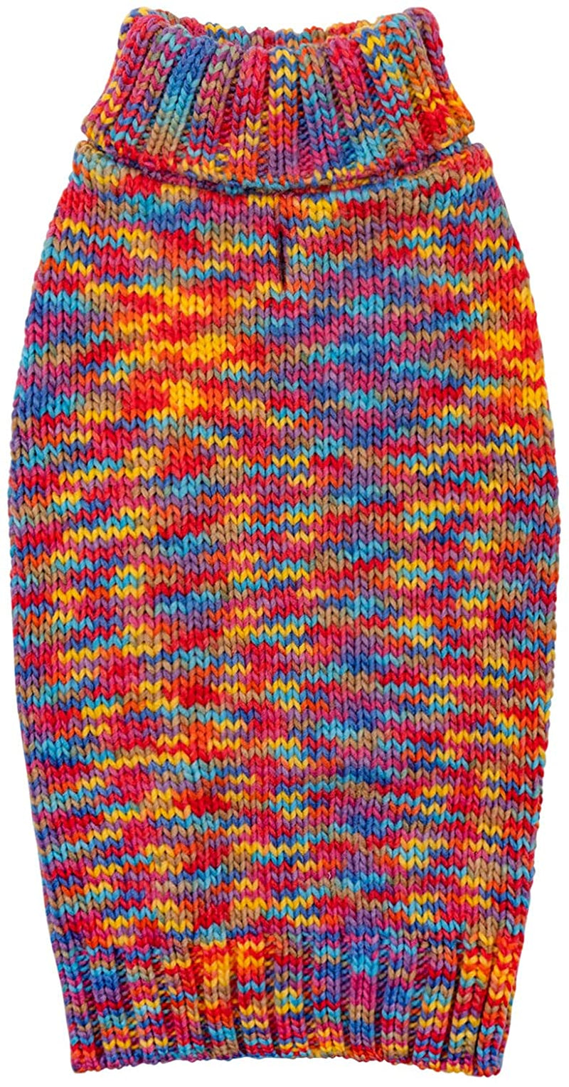 KYEESE Dog Sweater Thermal Turtleneck Dog Knitwear for Small Dogs with Leash Hole Dog Apparel from KYEESE, Blue,L Animals & Pet Supplies > Pet Supplies > Dog Supplies > Dog Apparel kyeese (Multicolor) Sunset Red X-Small (2.5-4lbs) 