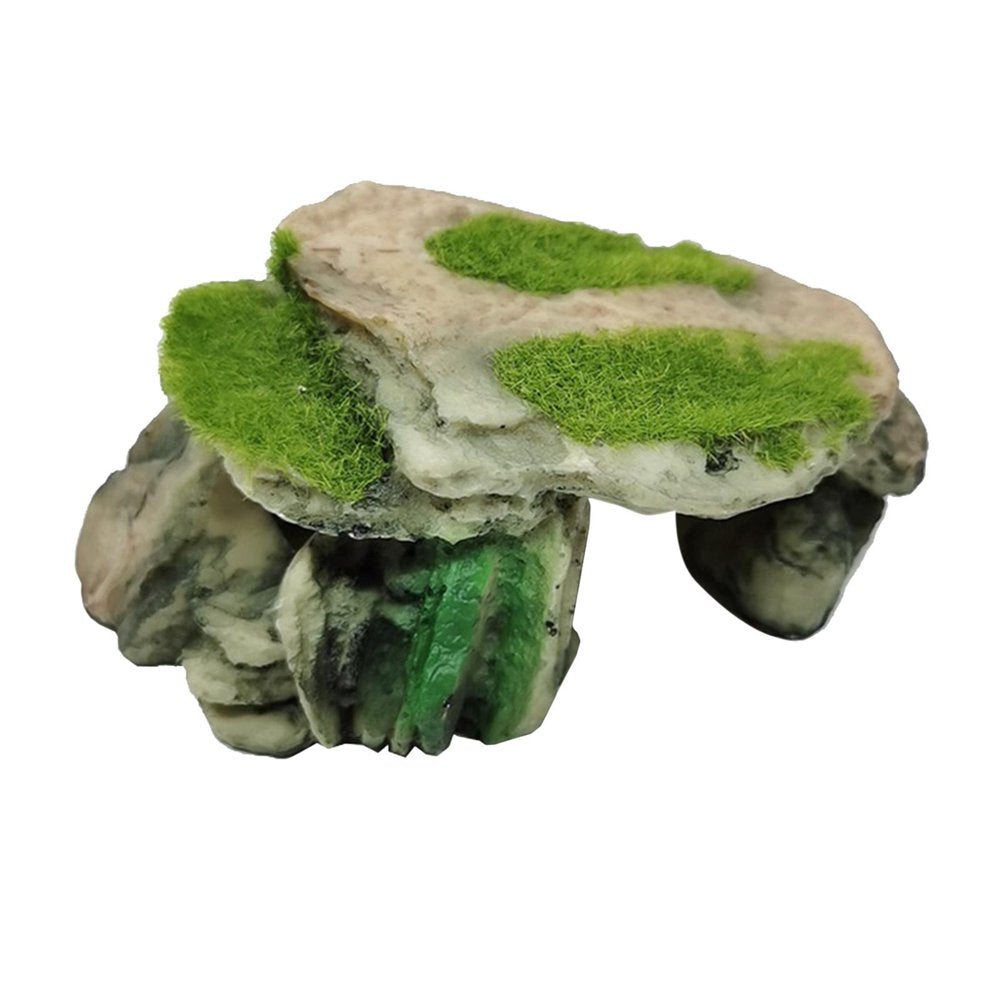 Reptile Hiding Cave Resin Material Natural Hideout for Reptiles Small Lizards Turtles Bearded Dragon Tortois Amphibians Fish Pet Supplies - B B Animals & Pet Supplies > Pet Supplies > Small Animal Supplies > Small Animal Habitat Accessories perfk I  
