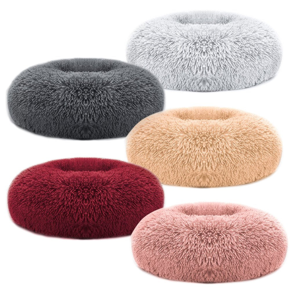 Imountek Pet Dog Bed Soft Warm Fleece Puppy Cat Bed Dog Cozy Nest Sofa Bed Cushion for Dog Pink L Animals & Pet Supplies > Pet Supplies > Cat Supplies > Cat Beds iMounTEK L Dark Grey 