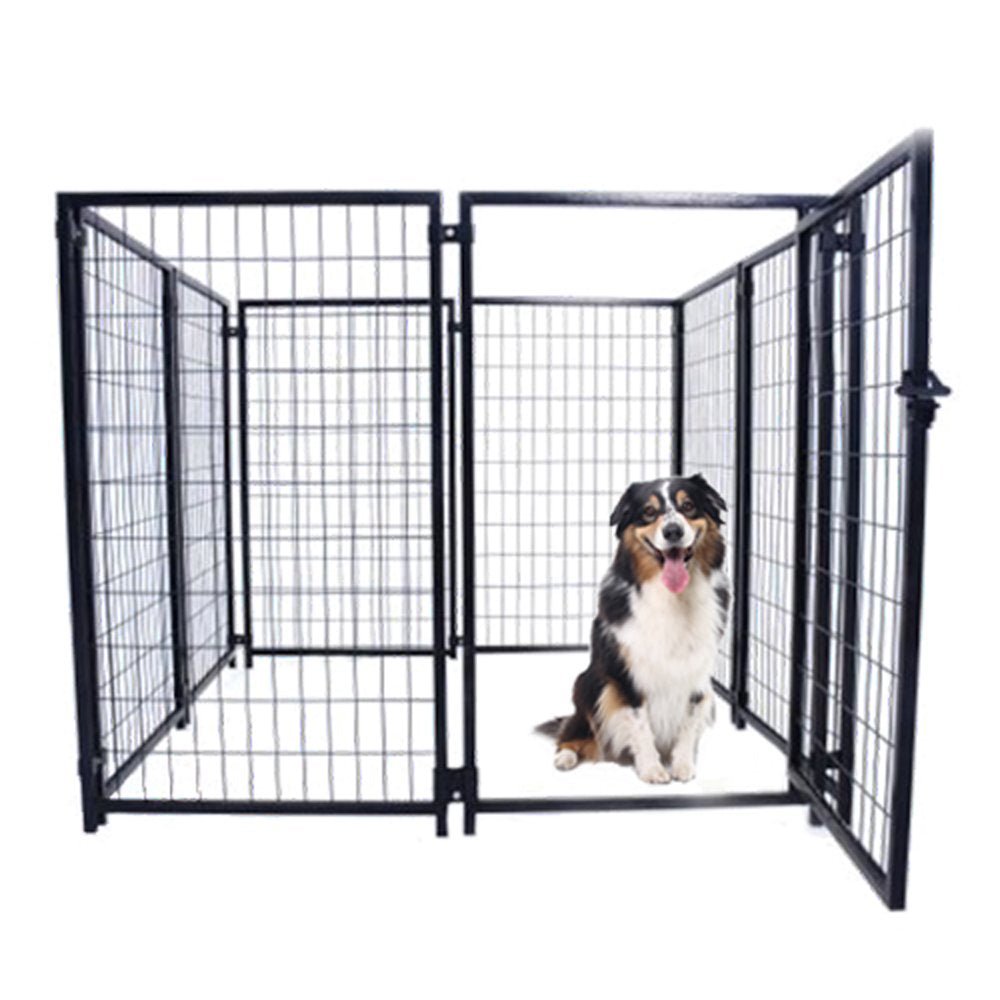 ALEKO DK5X5X4SQ Expandable Heavy Duty Pet Playpen Dog Kennel - 5 X 5 X 4 Feet Animals & Pet Supplies > Pet Supplies > Dog Supplies > Dog Kennels & Runs ALEKO   