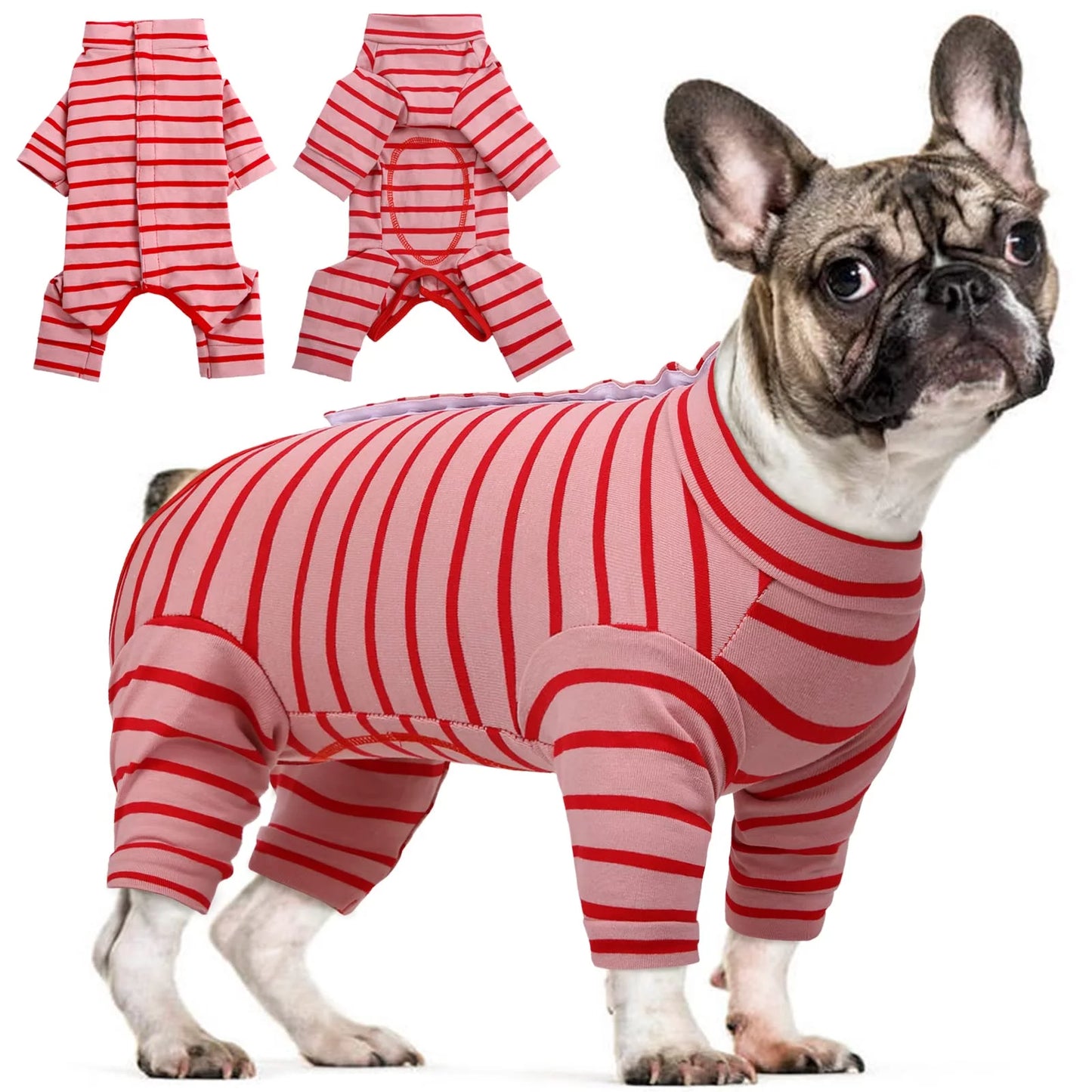 ROZKITCH Dog Onesie Recovery Suit, Puppy after Surgery Long Sleeve Shirt for Shedding Skin Disease Wound Protection, Pet Pajamas Anti-Licking Cone Alternative for Small Medium Cats Dogs