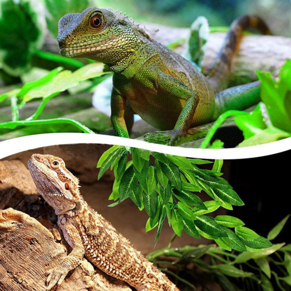 Summark Reptile Plants Amphibian Hanging Plants for Lizards Geckos Bearded Dragons Snake Hermit Crab Tank Pets Habitat Decorations