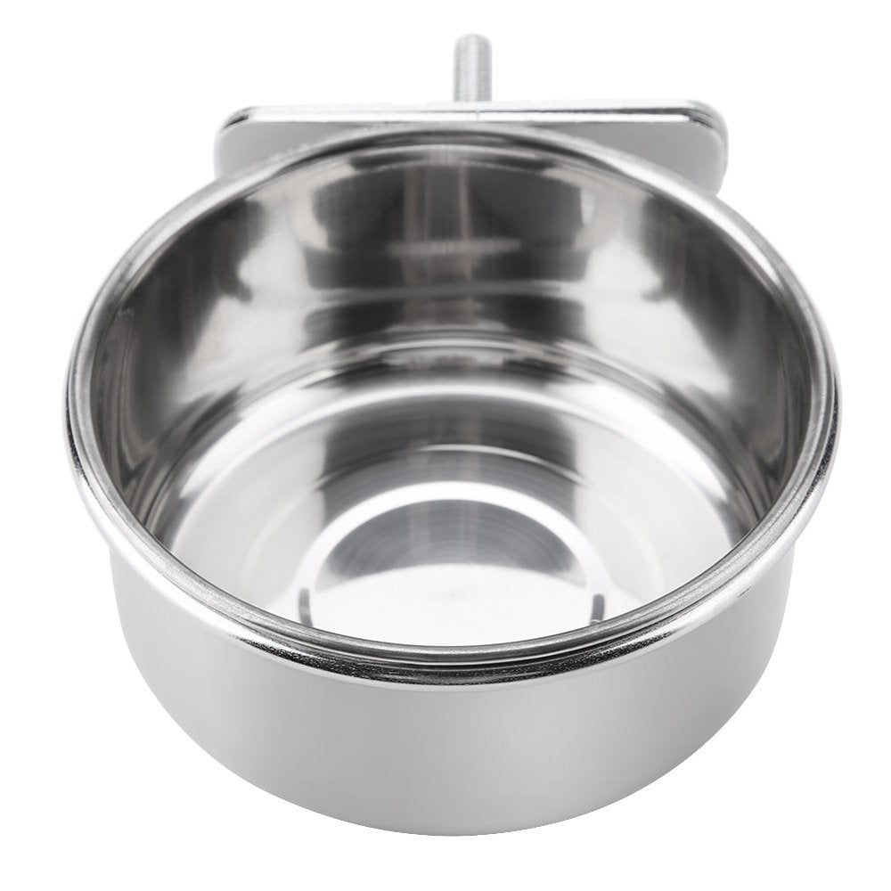 Mgaxyff Food Bowl,Stainless Steel Food Water Feeding Bowl Parakeet Feeder Bird Cage Accessory, Food Feeder Animals & Pet Supplies > Pet Supplies > Bird Supplies > Bird Cage Accessories KOL PET   