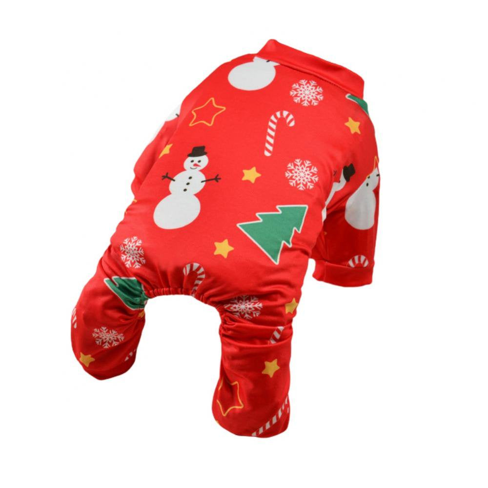 Christmas Dog Pajamas Pet Clothes Costume Xmas Apparel Jumpsuit Puppy Christmas Pajamas for Pet Holiday Decorations Animals & Pet Supplies > Pet Supplies > Dog Supplies > Dog Apparel Xinhuaya XL F 