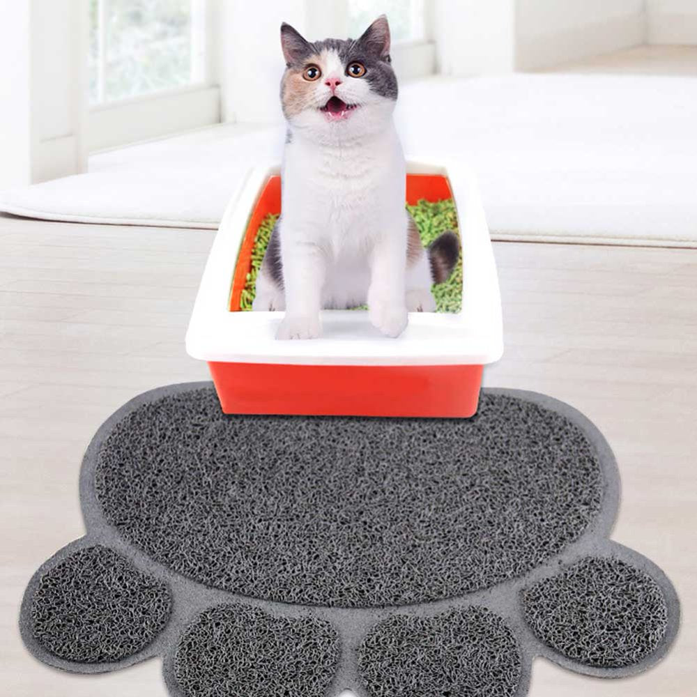 Cats Litter Trapping Mats Pads 30*40Cm PVC Elastic Fiber Mats for Cats Litter Boxes New