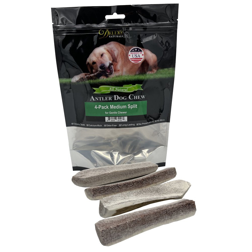 Deluxe Naturals Elk Antler Dog Chew 6-Pack, Medium Split Antlers Animals & Pet Supplies > Pet Supplies > Dog Supplies > Dog Toys Deluxe Naturals Split M 4