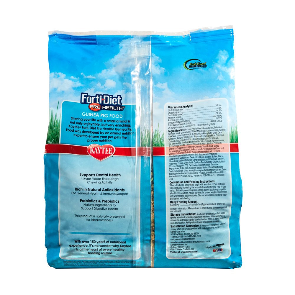 Kaytee Forti-Diet Pro Health Guinea Pig Food, 5 Lb Animals & Pet Supplies > Pet Supplies > Small Animal Supplies > Small Animal Food Central Garden and Pet   