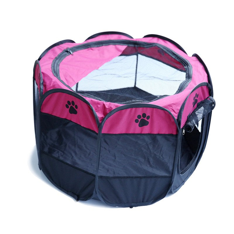 Kernelly Portable Folding Pet Tent Dog House Octagonal Cage for Cat Tent Playpen Puppy Kennel Easy Operation Fence Outdoor Big Dogs House Animals & Pet Supplies > Pet Supplies > Dog Supplies > Dog Houses Kernelly   
