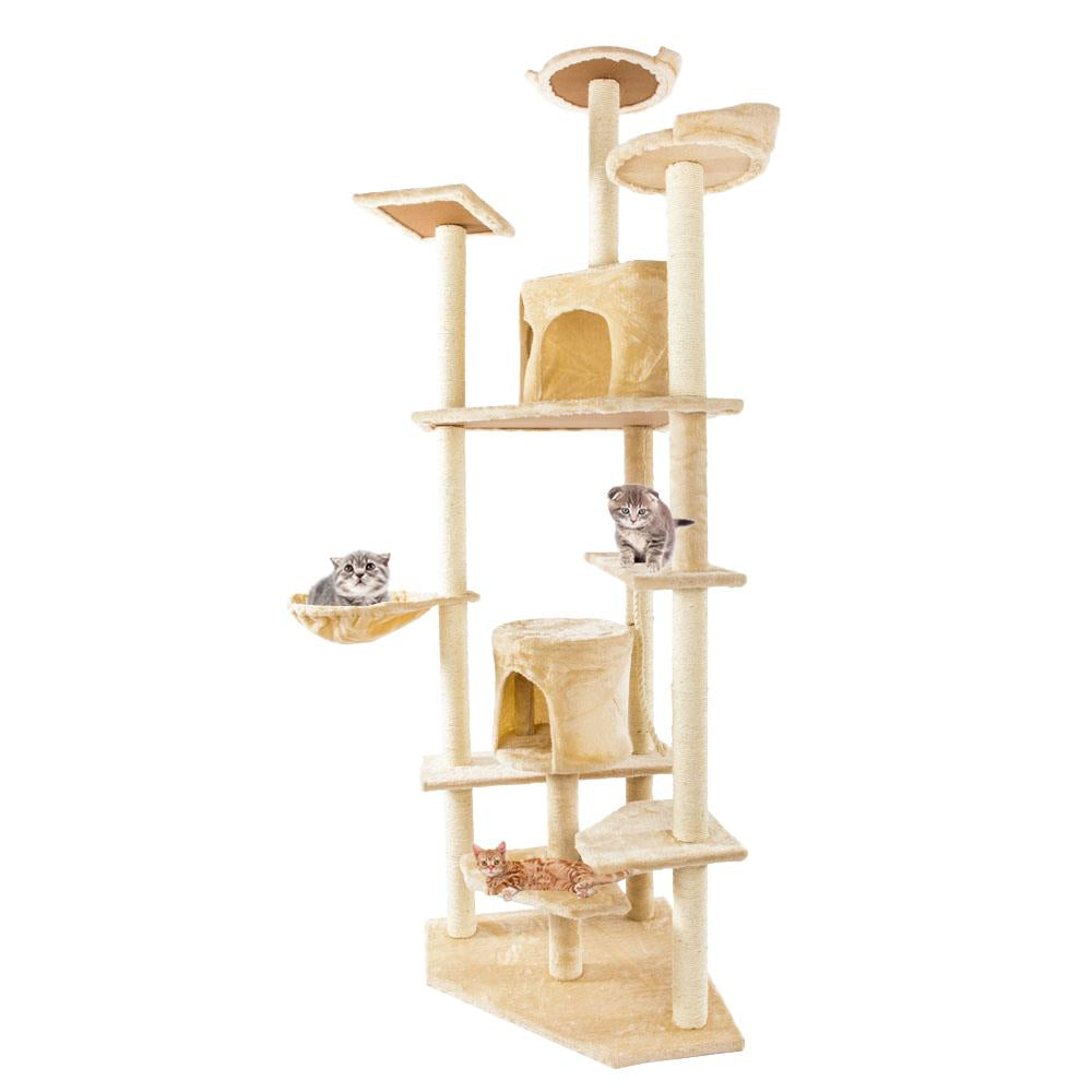 Ubesgoo 80" Cat Tree Condo Tower Sisal Rope Plush with Scratching Post - Morden Pet House Furniture Animals & Pet Supplies > Pet Supplies > Cat Supplies > Cat Furniture KOL PET   