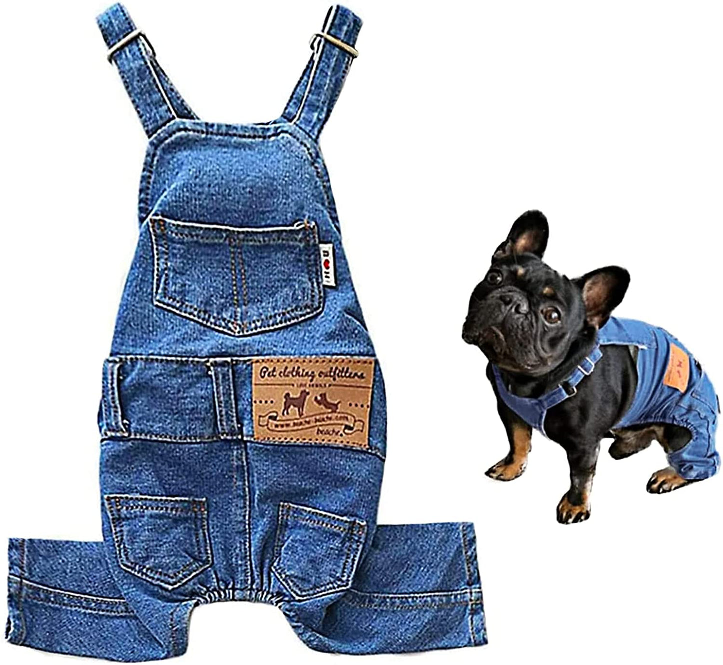 Amazon.com : Tiktok Dog Clothes Denim Overalls Costumes, Puppy Jean Jacket  Sling Jumpsuit Costumes, Blue Pants Clothing for Small Medium Dogs Cats Boy  Girl : Pet Supplies