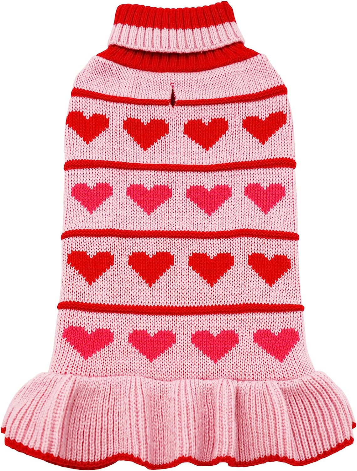 KYEESE Dog Sweaters for Small Dogs Turtleneck Dog Sweater Dress Knit Pullover Warm Animals & Pet Supplies > Pet Supplies > Dog Supplies > Dog Apparel kyeese 3# Valentine's Day X-Small (Pack of 1) 