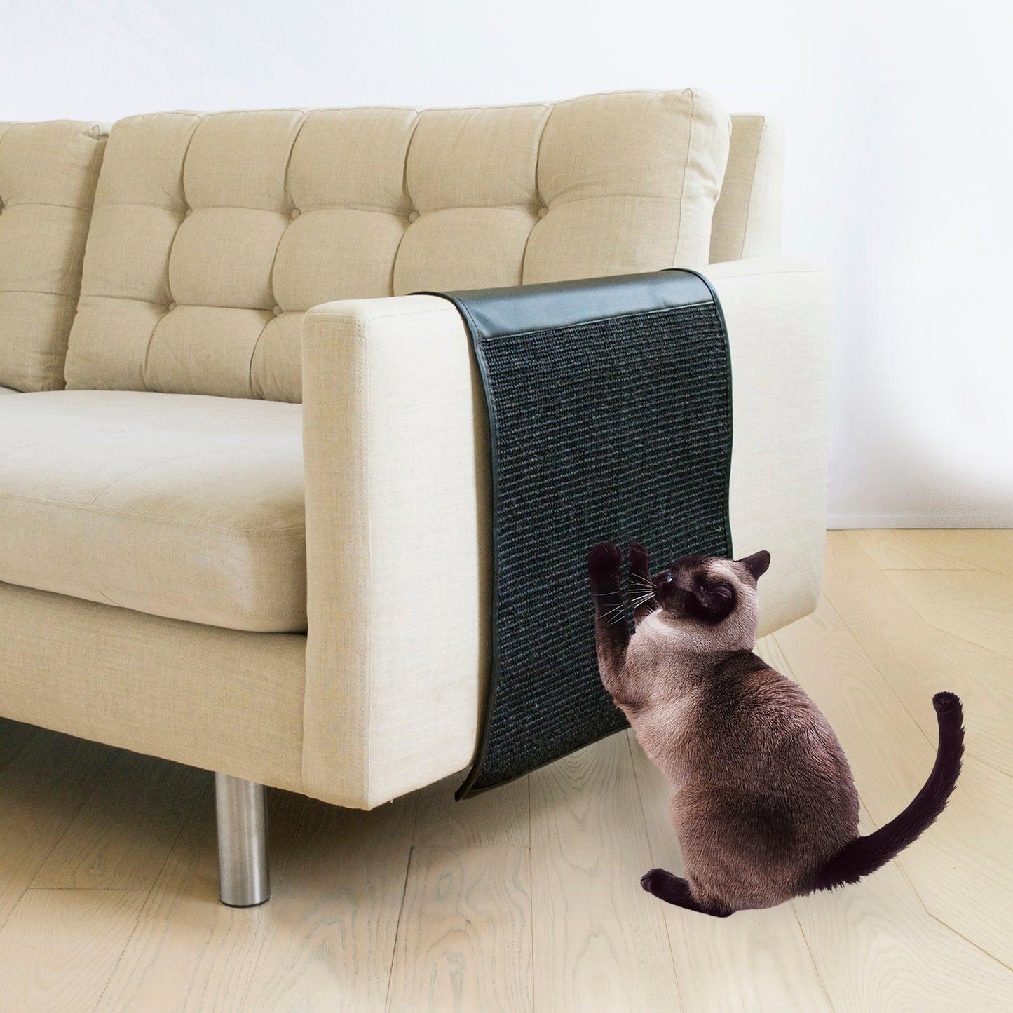 Precious Tails Cat Scratching Sofa Guard Vegan Leather Furniture Protector