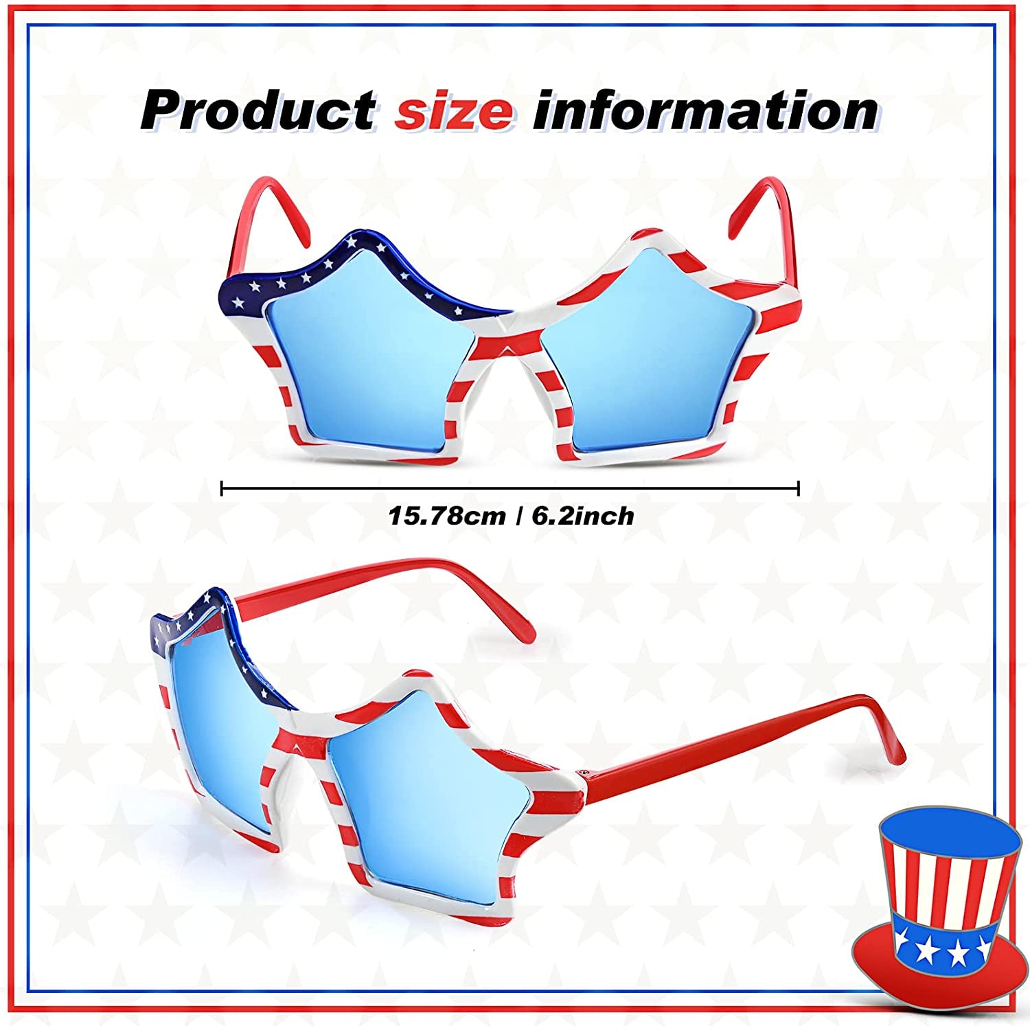 4 Pcs Labor Day Pet Costume Independence Day Dog Costume Accessories, Red Blue and White Tutu Skirt Fancy Collar American Flag Dog Sunglasses Bowtie Hat for Dogs Kitty Patriotic Party Animals & Pet Supplies > Pet Supplies > Dog Supplies > Dog Apparel Tallew   