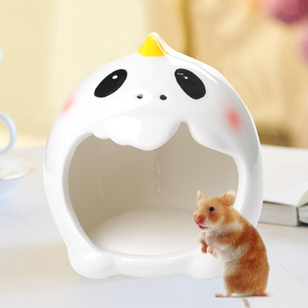 Hamster Houses,Ceramic Hamster Hideout Cool Hamster Cages,Small Hamster House Small Animal Houses Habitats,Hamster Houses and Hideouts Dwarf Hamster Cage,Hamster House for Ceramic Animals & Pet Supplies > Pet Supplies > Small Animal Supplies > Small Animal Habitats & Cages HOMYL   