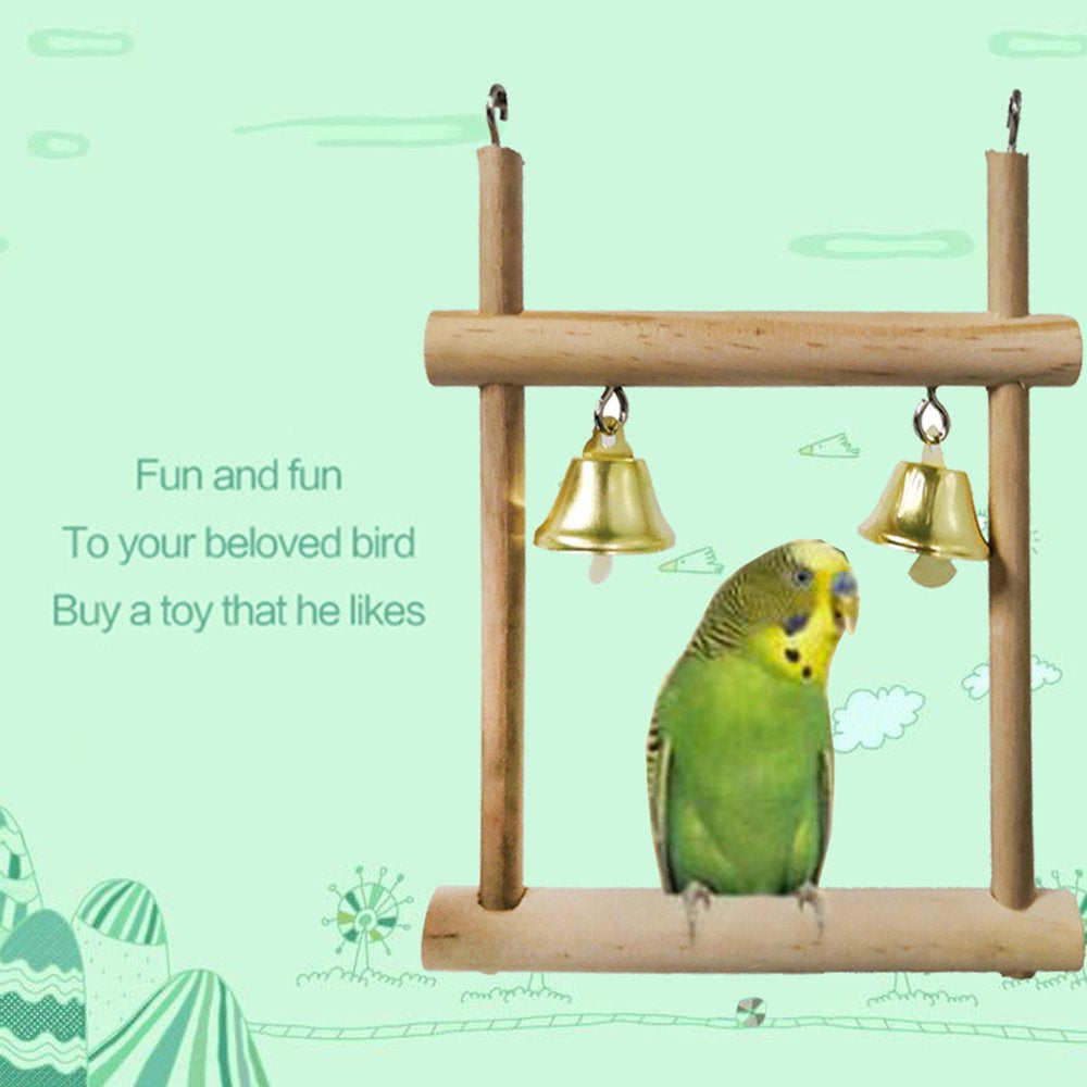 TONKBEEY 8Pcs/Set Bird Parrot Toys Wooden Hanging Swing Hammock Climbing Ladders Parakeet Cockatiels Perches Pet Supply Animals & Pet Supplies > Pet Supplies > Bird Supplies > Bird Ladders & Perches TONKBEEY   