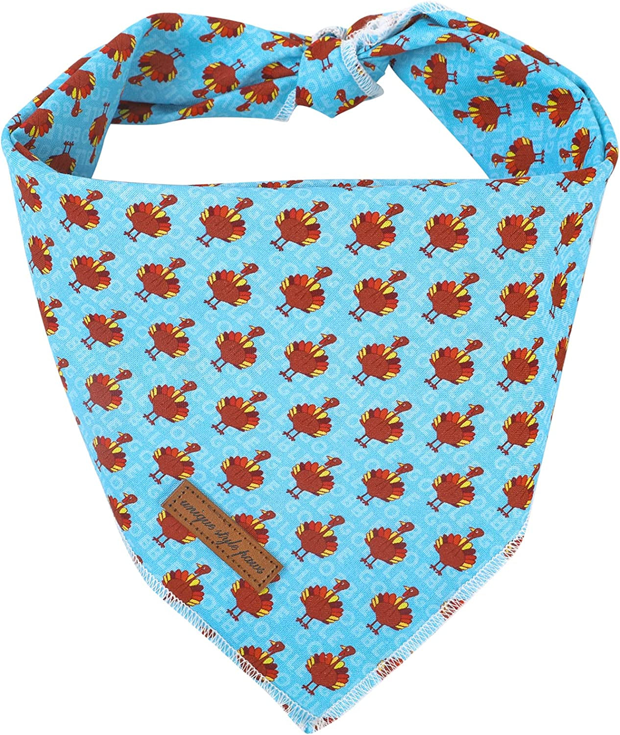 Unique Style Paws Christmas Plaid Dog Bandanas 1PC Cotton Washable Winter Triangle Dog Scarfs for Small Medium Large Dogs and Cats-Red Grid-S Animals & Pet Supplies > Pet Supplies > Dog Supplies > Dog Apparel Unique style paws Thanksgiving Small 