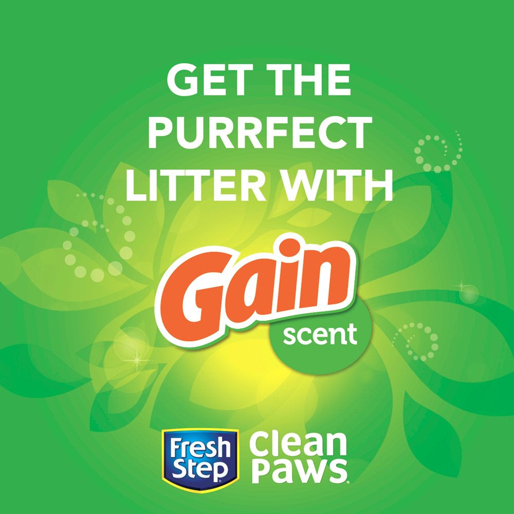 Fresh Step Clean Paws Cat Litter, Clumping Cat Litter with Febreze, Gain Sent - 22.5 Lbs Animals & Pet Supplies > Pet Supplies > Cat Supplies > Cat Litter The Clorox Company   