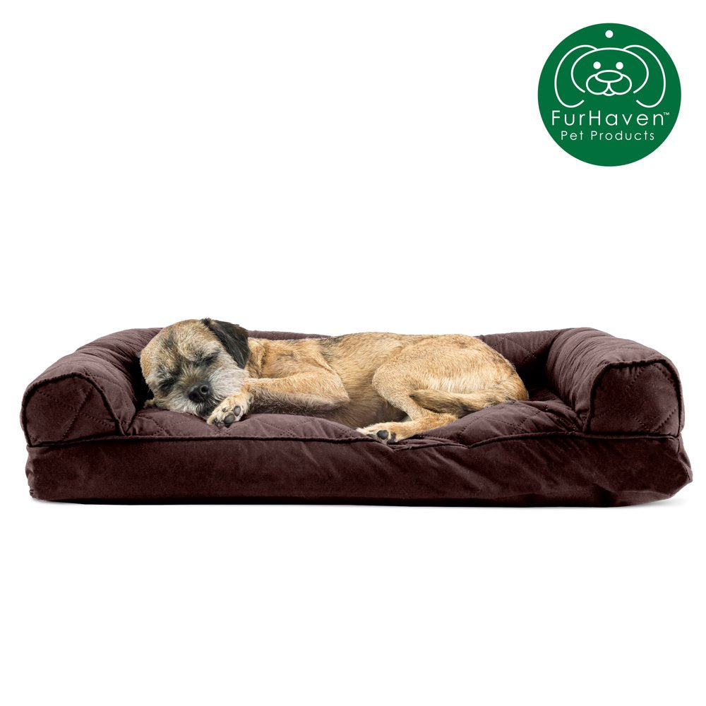 Furhaven Pet Products | Quilted Pillow Sofa Pet Bed for Dogs & Cats, Wine Red, Jumbo Animals & Pet Supplies > Pet Supplies > Cat Supplies > Cat Beds FurHaven Pet Products M Coffee 