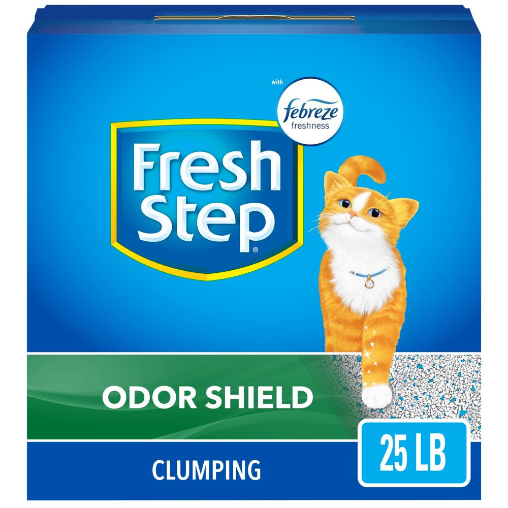 Fresh Step Odor Shield Scented Litter with the Power of Febreze, Clumping Cat Litter, 25 Pounds Animals & Pet Supplies > Pet Supplies > Cat Supplies > Cat Litter The Clorox Company 25 lbs  