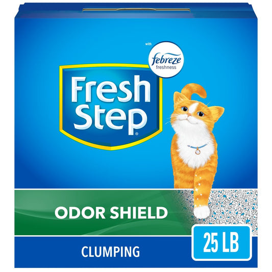 Fresh Step Odor Shield Scented Litter with the Power of Febreze, Clumping Cat Litter, 25 Pounds Animals & Pet Supplies > Pet Supplies > Cat Supplies > Cat Litter The Clorox Company 25 lbs  