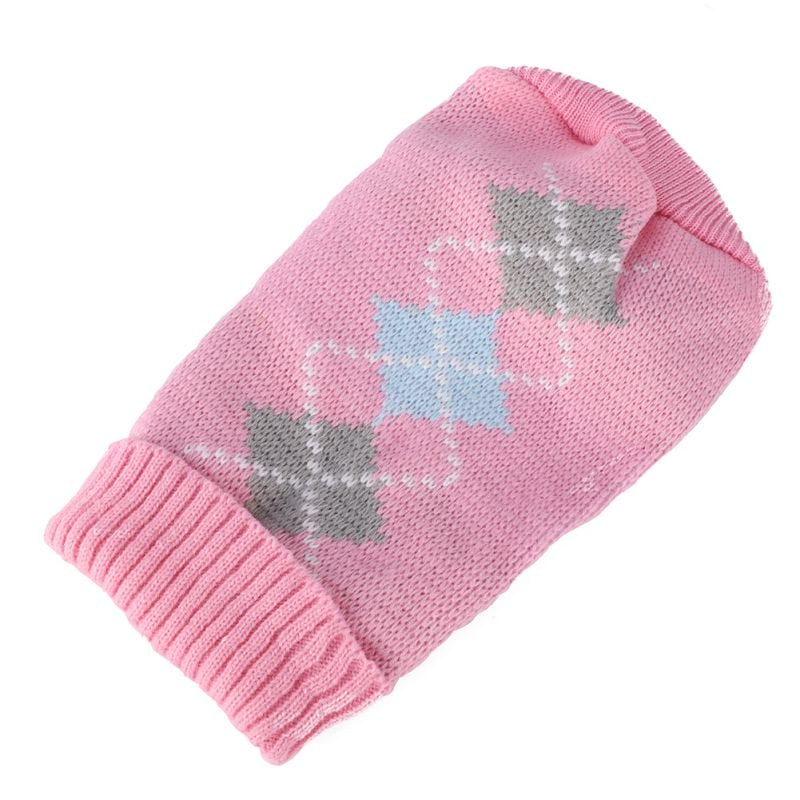 Pets Plaid Knitted Clothes Jacquard Sweater Pet Jumper Apparel Dog Clothes Animals & Pet Supplies > Pet Supplies > Dog Supplies > Dog Apparel Kaya Day   