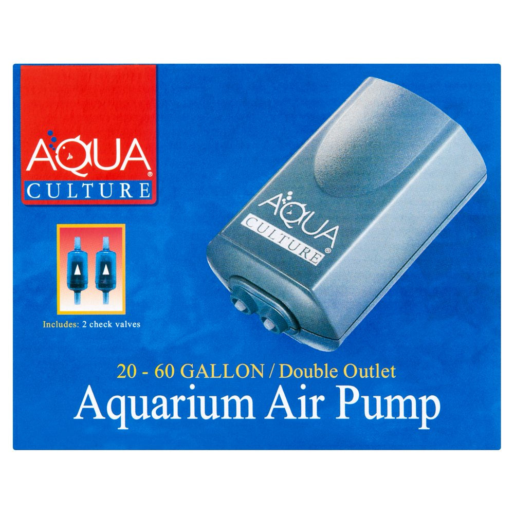 Aqua Culture 20-60-Gallon Double Outlet Aquarium Air Pump Animals & Pet Supplies > Pet Supplies > Fish Supplies > Aquarium & Pond Tubing Wal-Mart Stores, Inc.   