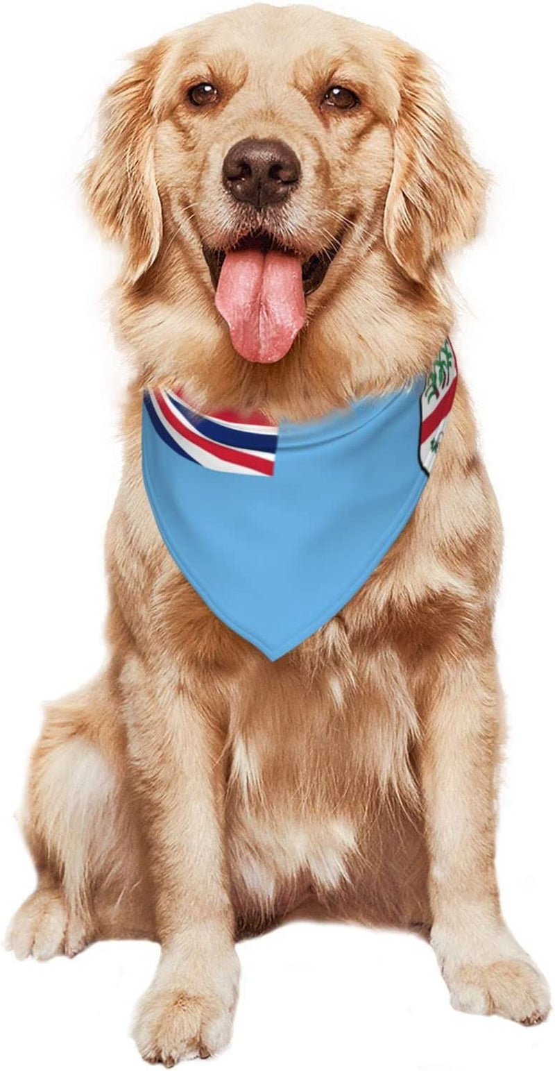 Flag of Fiji Pet Dog and Cat Decorative Triangle Scarf,Dog Bandana,Breathable and Stain Resistant. Animals & Pet Supplies > Pet Supplies > Dog Supplies > Dog Apparel ZALTAS   