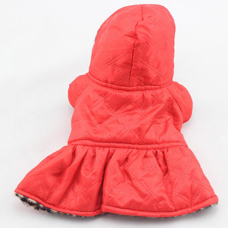Cozy Reversible Dog Vest, Pets Dog Leopard Dress Coats, Winter Coat Warm Dog Apparel, Cold Weather Dog Jacket with Button Close, Cute Dog Hoody Dress Dog Clothes, Cotton Pet Dress for Dog Coat, XS-XL Animals & Pet Supplies > Pet Supplies > Dog Supplies > Dog Apparel Groomer   