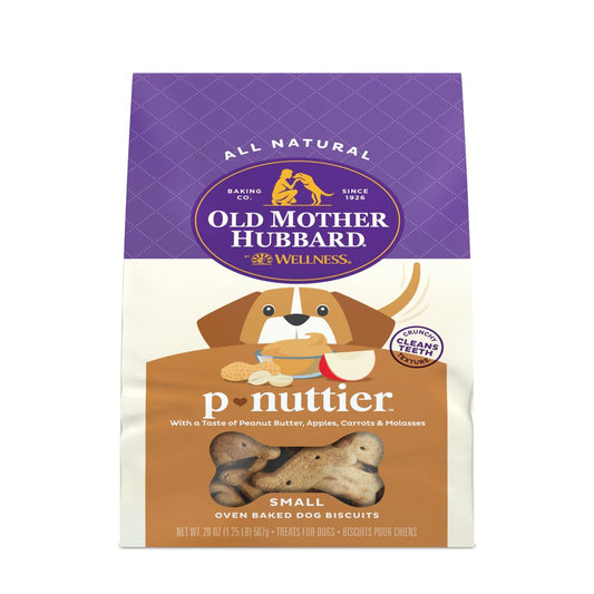 Old Mother Hubbard by Wellness Classic P-Nuttier Natural Small Oven-Baked Biscuits Dog Treats, 20 Ounce Bag Animals & Pet Supplies > Pet Supplies > Dog Supplies > Dog Treats Wellness Pet Food 20 Ounce  