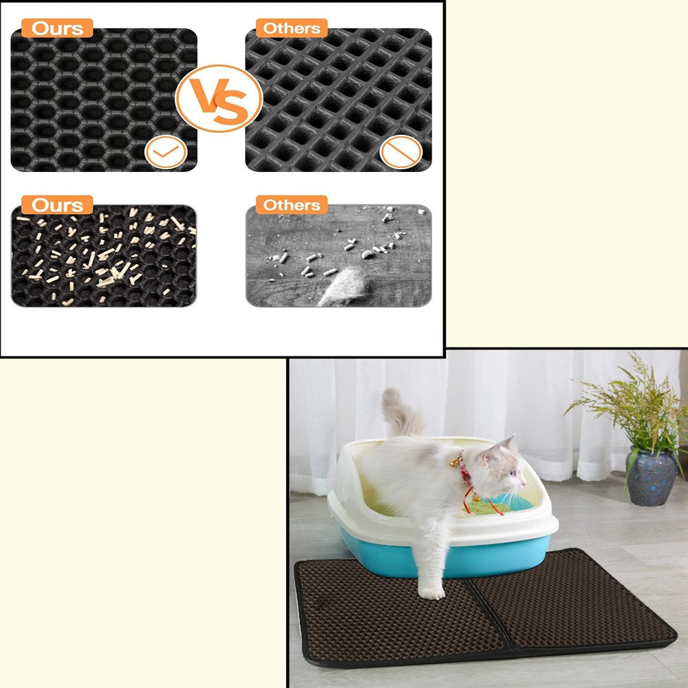 Cat Litter Mat Trapping for Litter Box, No-Toxic & Super Size, Urine & Waterproof