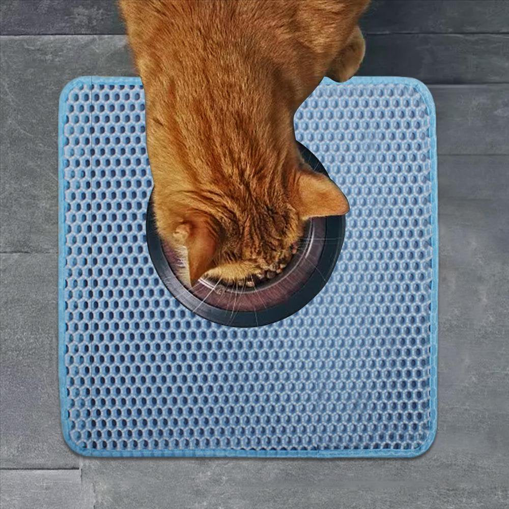 Lacyie Litter Box Mat, Soft and Gentle Kitty Litter Trapping Mat, 11.8X11.8In Double Layer Waterproof Cat Litter Pad, Honeycomb Design anti Slip Kitty Mats, Washable Easy Clean Improved Animals & Pet Supplies > Pet Supplies > Cat Supplies > Cat Litter Box Mats Lacyie   