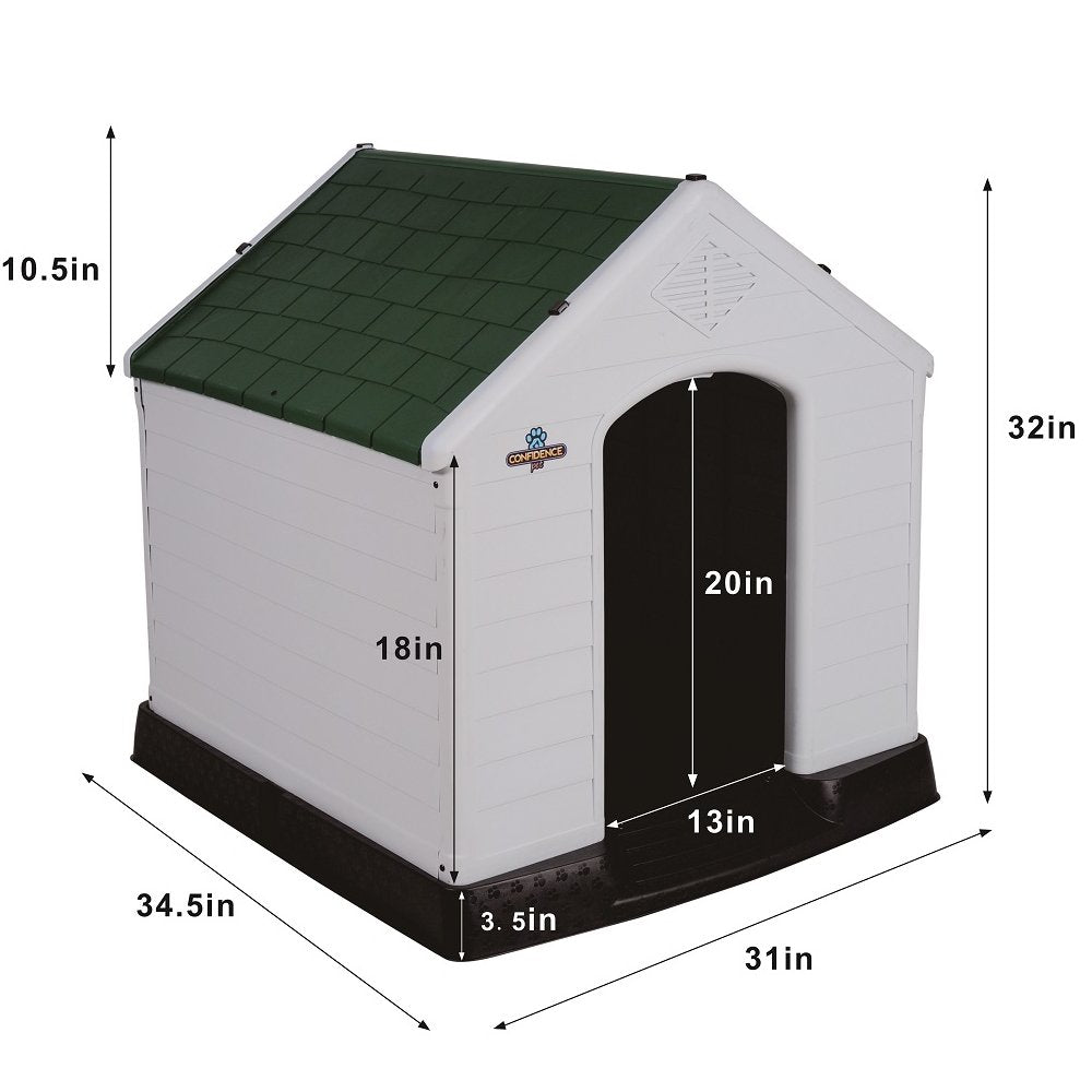 Confidence Fitness Dog Kennel, Outdoor, Plastic, Waterproof, Green Animals & Pet Supplies > Pet Supplies > Dog Supplies > Dog Houses Confidence   