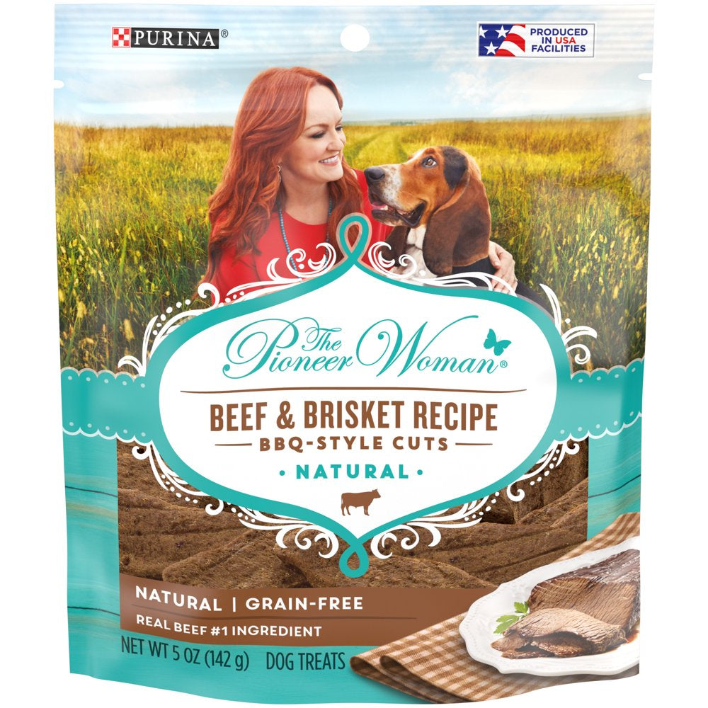 The Pioneer Woman Natural, Dog Jerky Soft Dog Treats, Beef and Brisket Recipe BBQ Style Cuts, 16 Oz. Pouch Animals & Pet Supplies > Pet Supplies > Dog Supplies > Dog Treats Nestlé Purina PetCare Company 5 oz.  