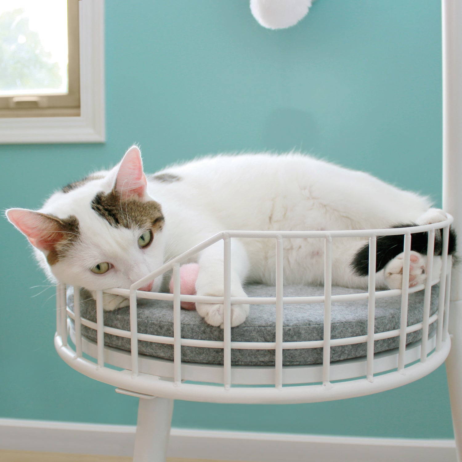 Sauder Pet Furniture Cat Lounger, White Finish
