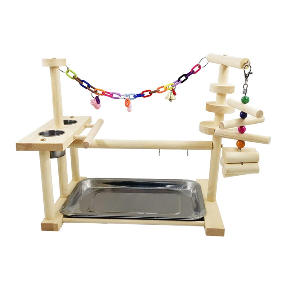 Bird Playground Parrot Playstand Cockatiel Play Perch Gym Playpen Ladder Swing Chew Toy with Feeder Cups for Accessories Exercise Platform Animals & Pet Supplies > Pet Supplies > Bird Supplies > Bird Gyms & Playstands perfk   