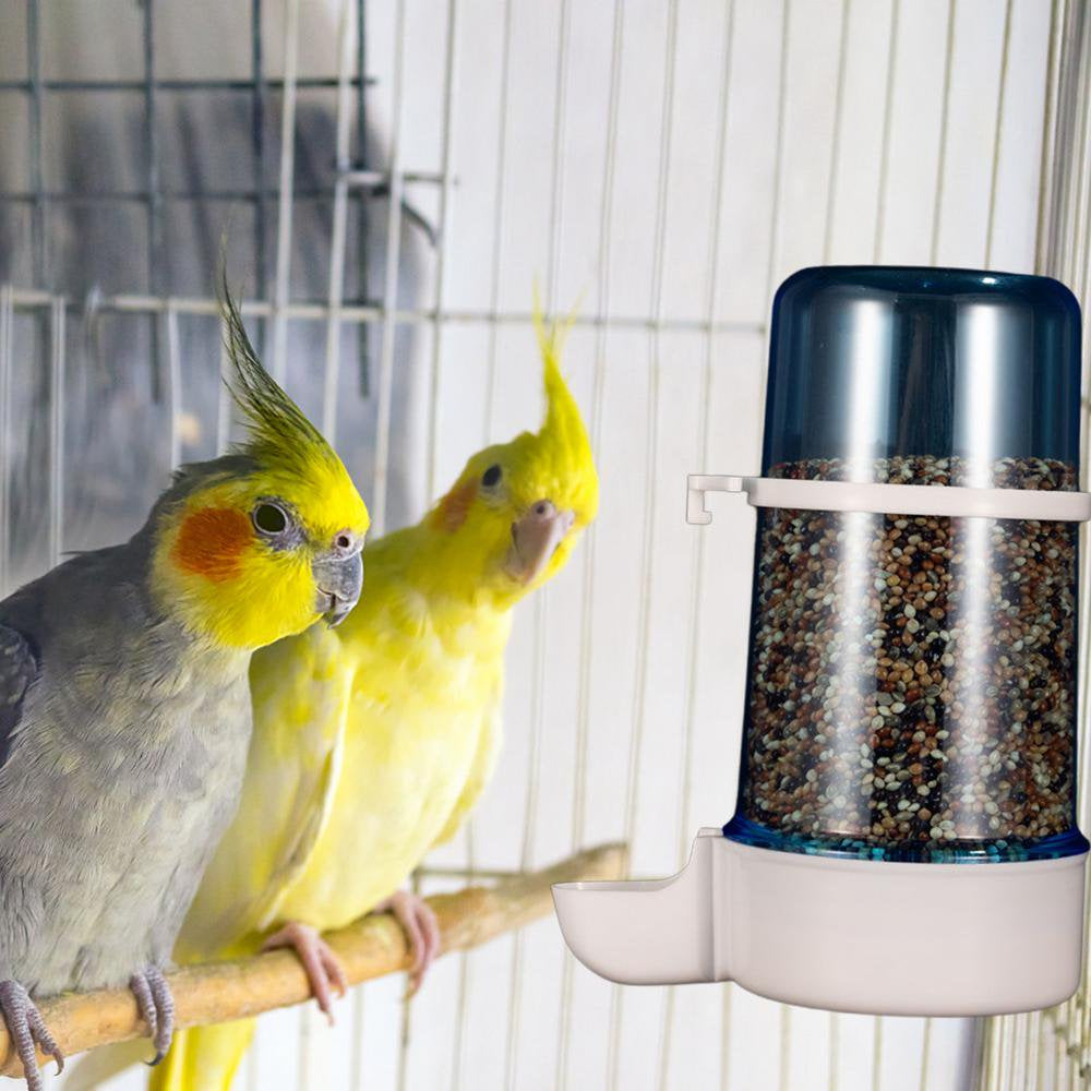 Julam Automatic Bird Feeder Bird Waterer Food Feeder Drinking Bottle Birds Drinker Bird Cage Accessories Drinking Bottle Container for Pigeon Quail Lovebirds Parrot Make Feeding Birds Easy Robust Animals & Pet Supplies > Pet Supplies > Bird Supplies > Bird Cage Accessories Julam   