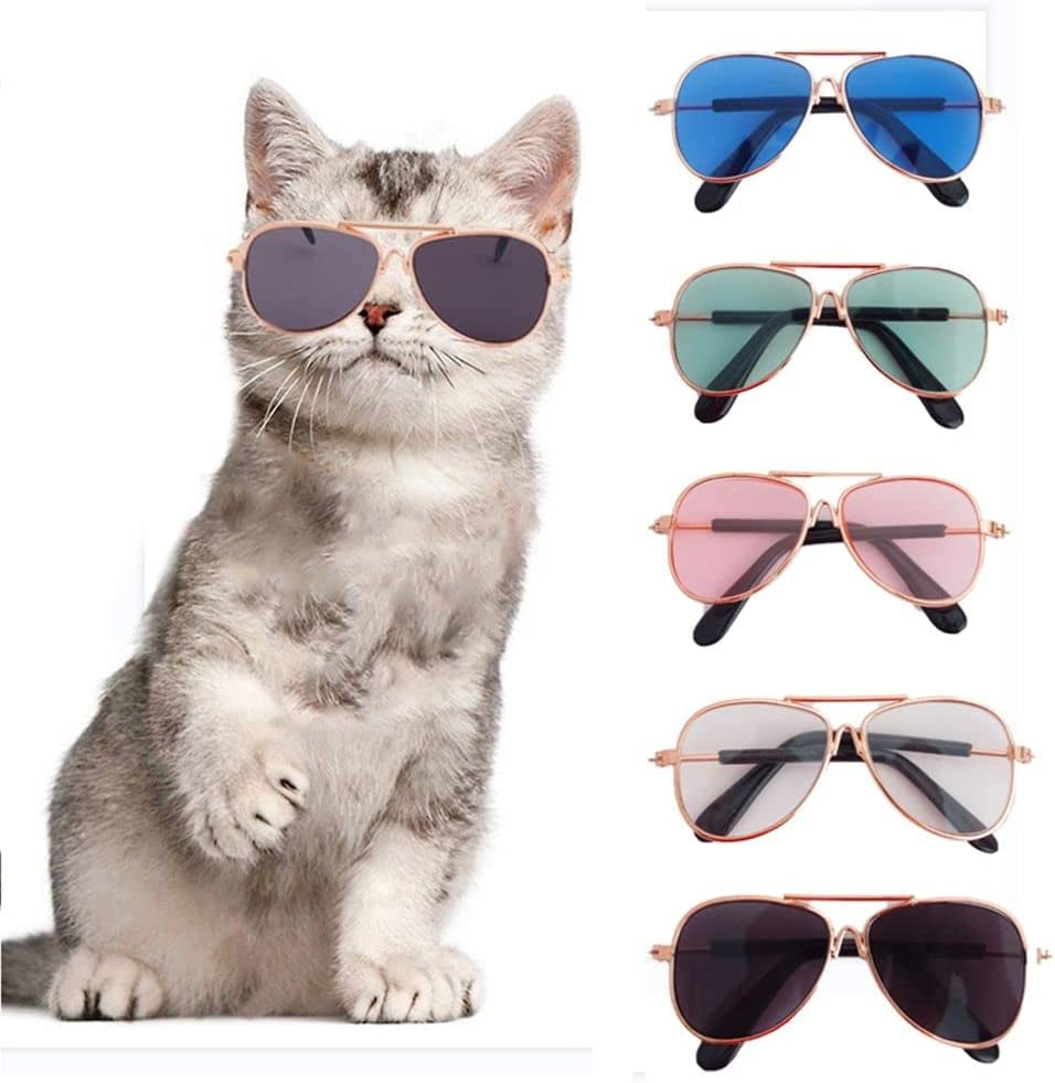 BYBYCD Cute Lovely Reflection Fashion Toy for Small Dog Cat Pet Products Pet Glasses Photos Props Cat Dog Sunglasses(A,Grey) Animals & Pet Supplies > Pet Supplies > Dog Supplies > Dog Apparel BYBYCD   