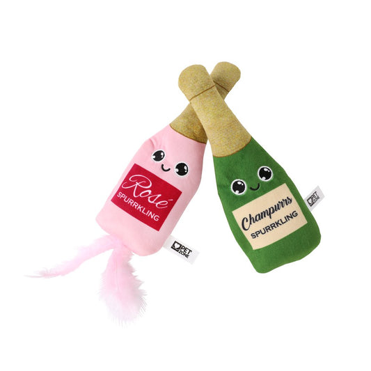 Pet Zone Fuzzy Flopper Kicker Sparkling Wine Bottles Electronic Cat Toys, 2 Pack Animals & Pet Supplies > Pet Supplies > Cat Supplies > Cat Toys Ourpets   