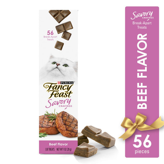 Fancy Feast Limited Ingredient Cat Treats, Savory Cravings Beef Flavor, 1 Oz. Box